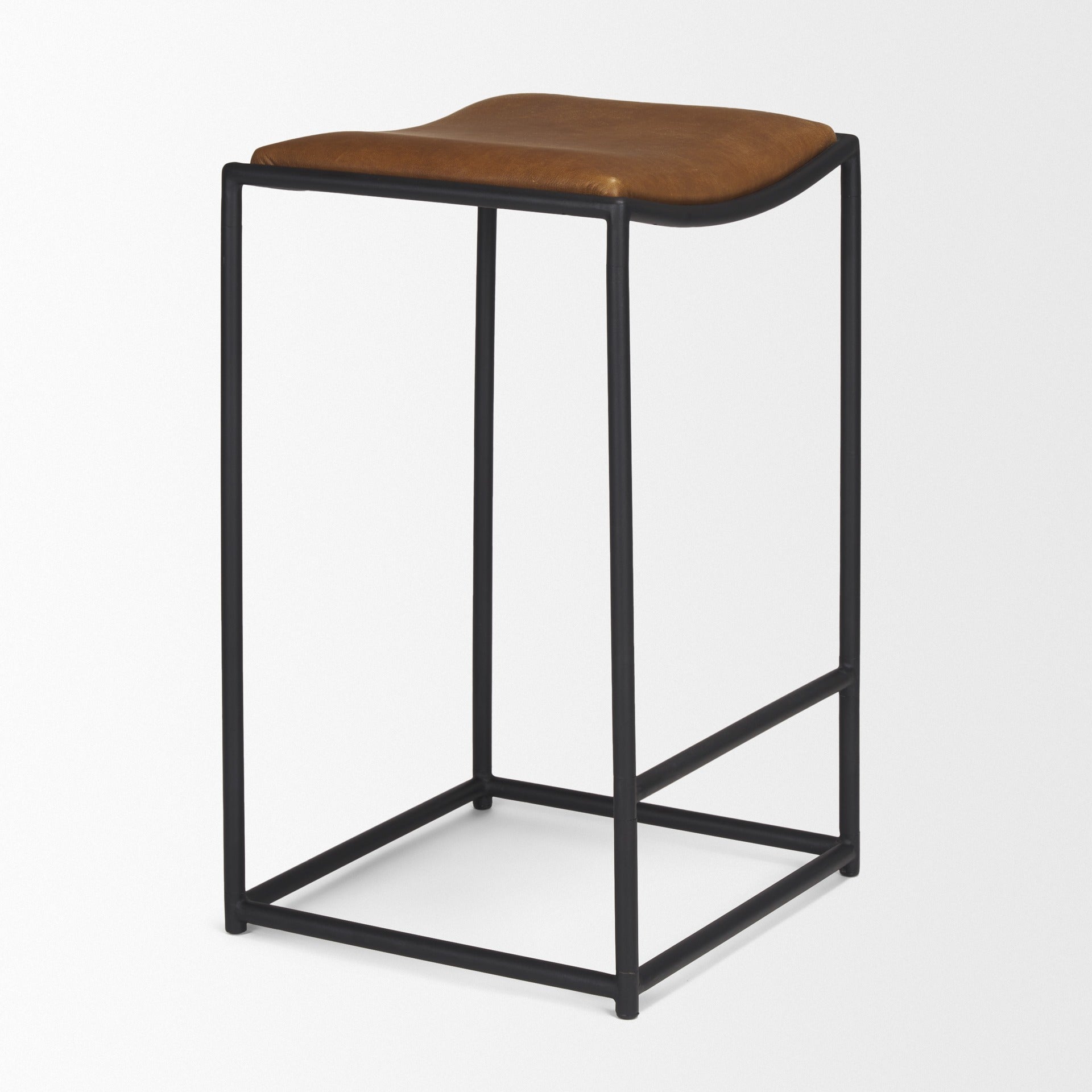 Taniel Leather Seat Stool - Dekor Butik