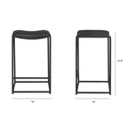 Taniel Leather Seat Stool - Dekor Butik