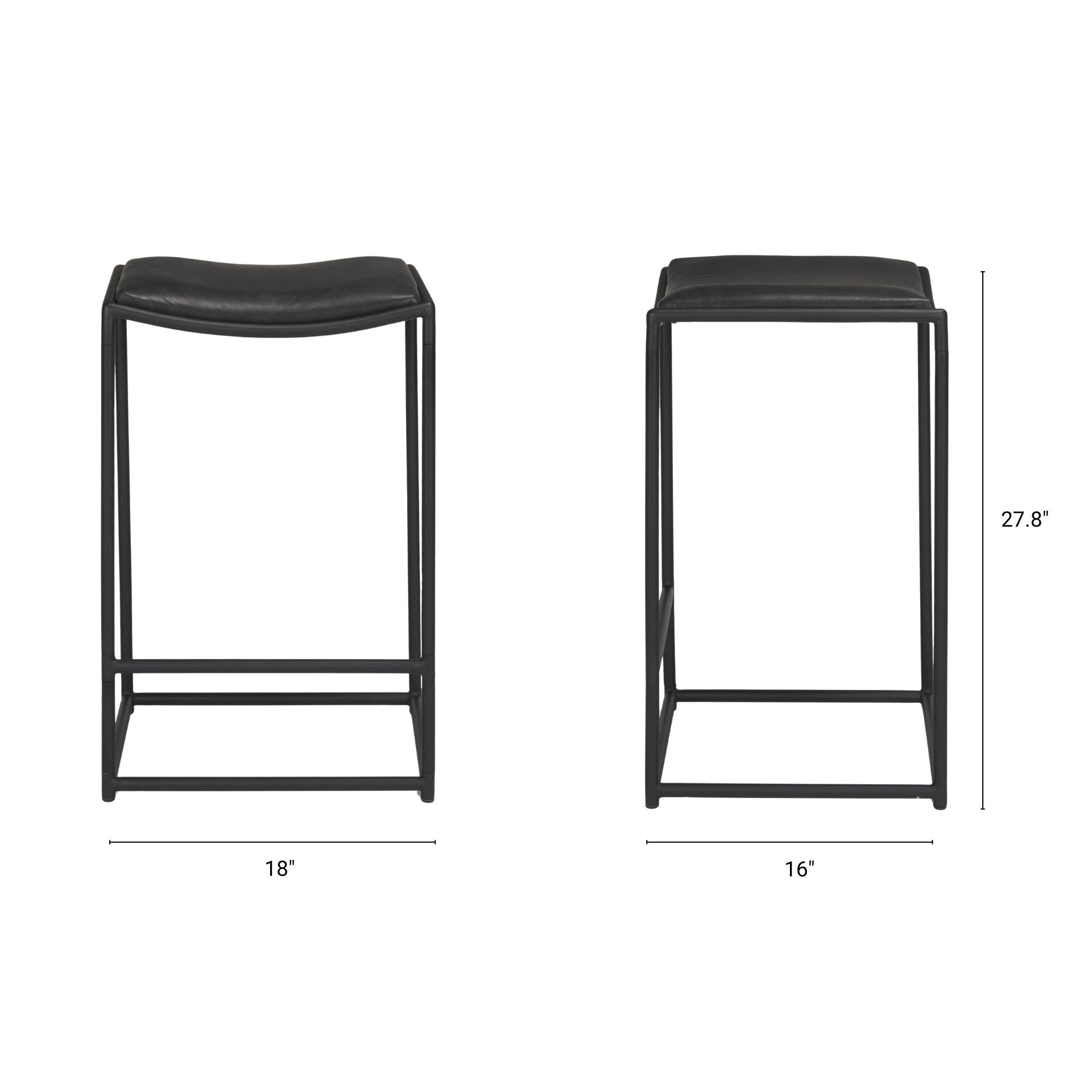 Taniel Leather Seat Stool - Dekor Butik