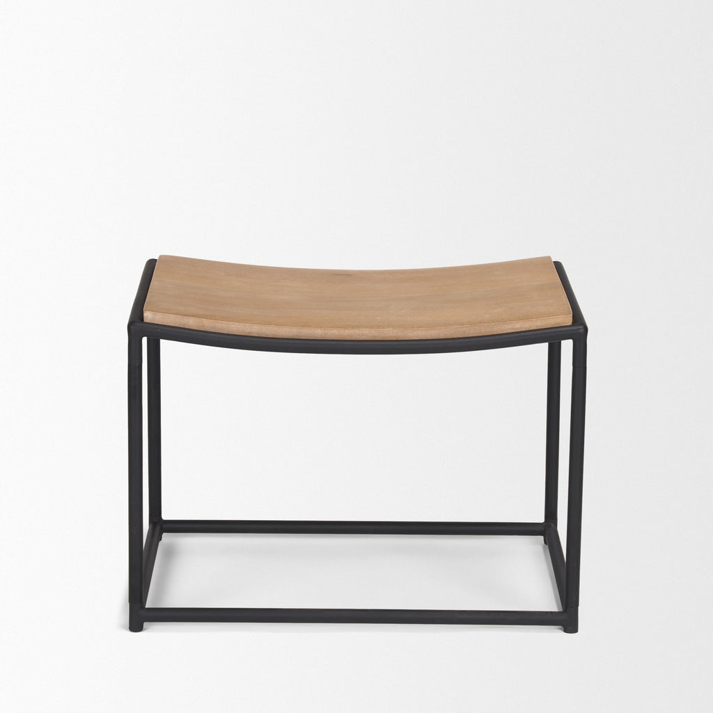 Taniel Wood/Leather Stool - 4 COLORS - Dekor Butik