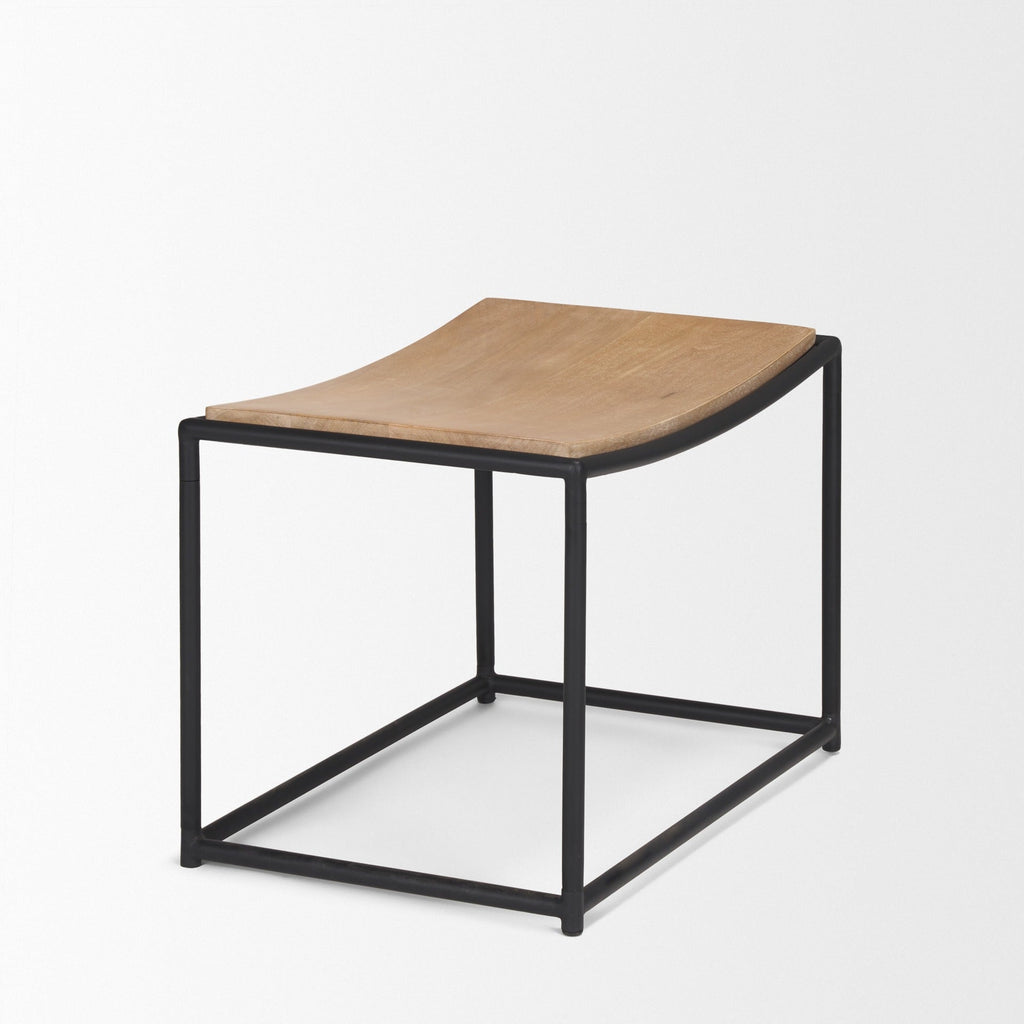 Taniel Wood/Leather Stool - 4 COLORS - Dekor Butik