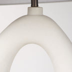 Tao 20.0L x 20.0W x 33.0H Cream Base W/White Shade Table Lamp - Dekor Butik