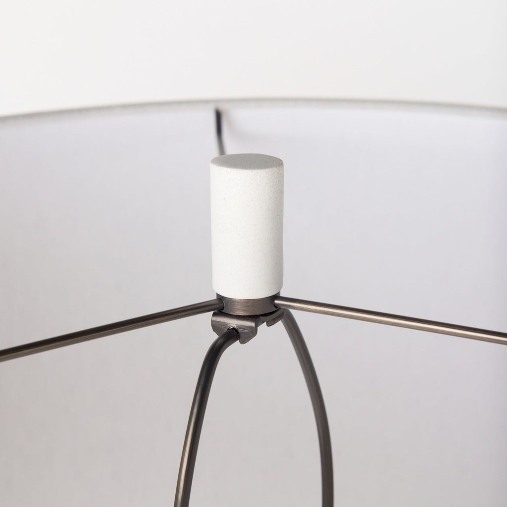 Tao 20.0L x 20.0W x 33.0H Cream Base W/White Shade Table Lamp - Dekor Butik