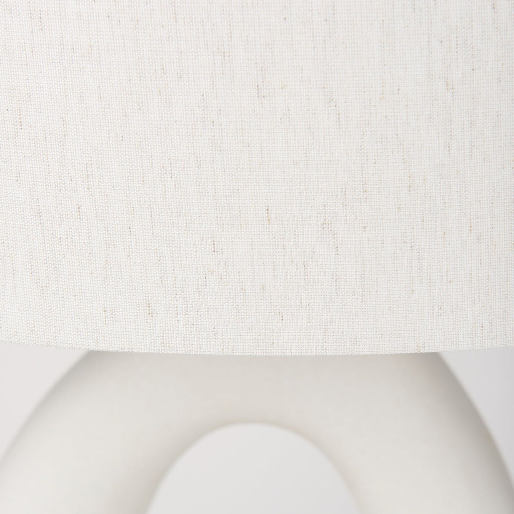 Tao 20.0L x 20.0W x 33.0H Cream Base W/White Shade Table Lamp - Dekor Butik