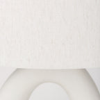 Tao 20.0L x 20.0W x 33.0H Cream Base W/White Shade Table Lamp - Dekor Butik