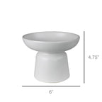 Boxes, Bowls & TraysTau Footed Bowl, Ceramic, White - Sm - Dekor Butik