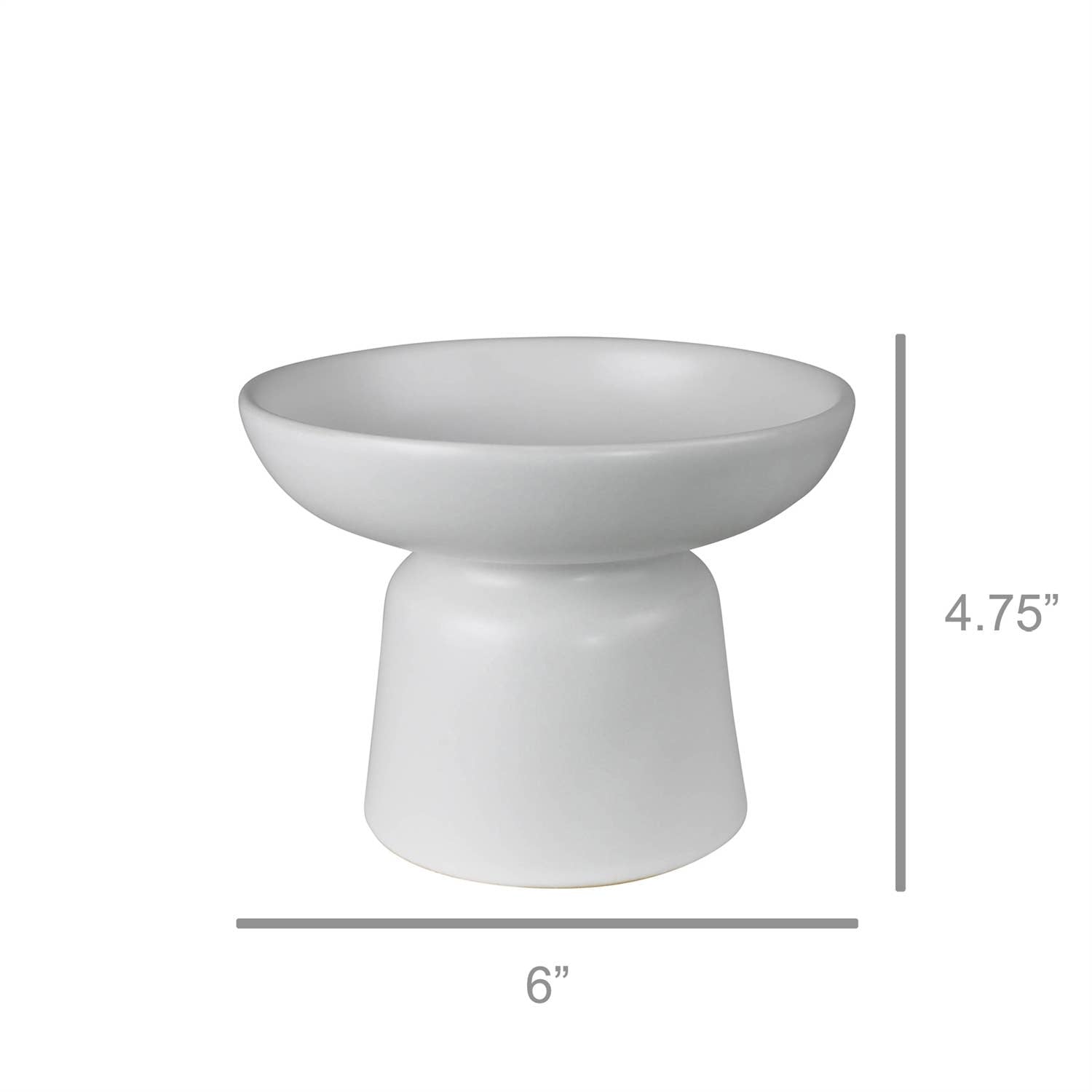 Boxes, Bowls & TraysTau Footed Bowl, Ceramic, White - Sm - Dekor Butik