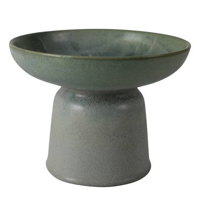 DecorTau Pedestal Bowl, Ceramic - Lrg - Dekor Butik