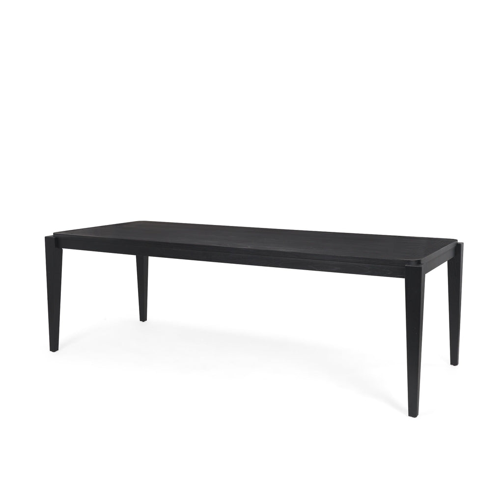 Teva Black Wood Rectangular 92" Dining Table - Dekor Butik
