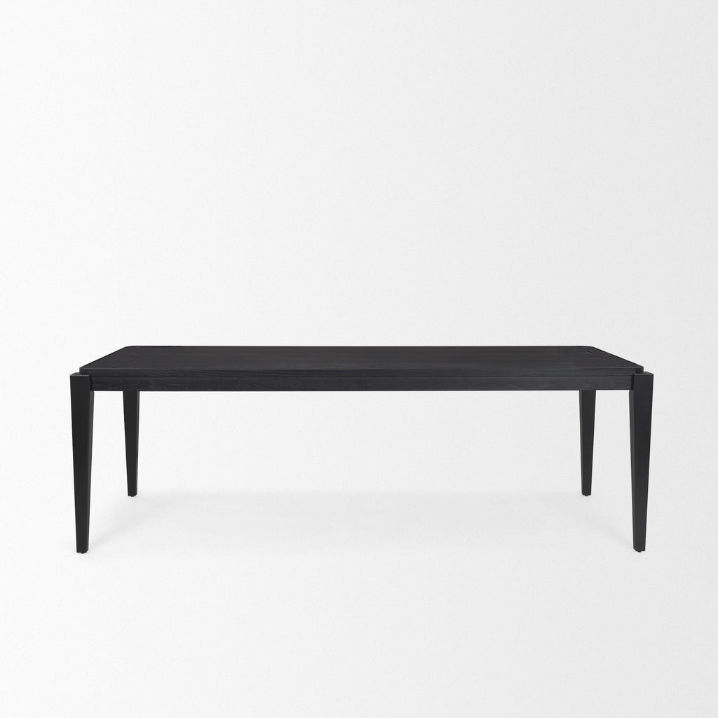 Teva Black Wood Rectangular 92" Dining Table - Dekor Butik