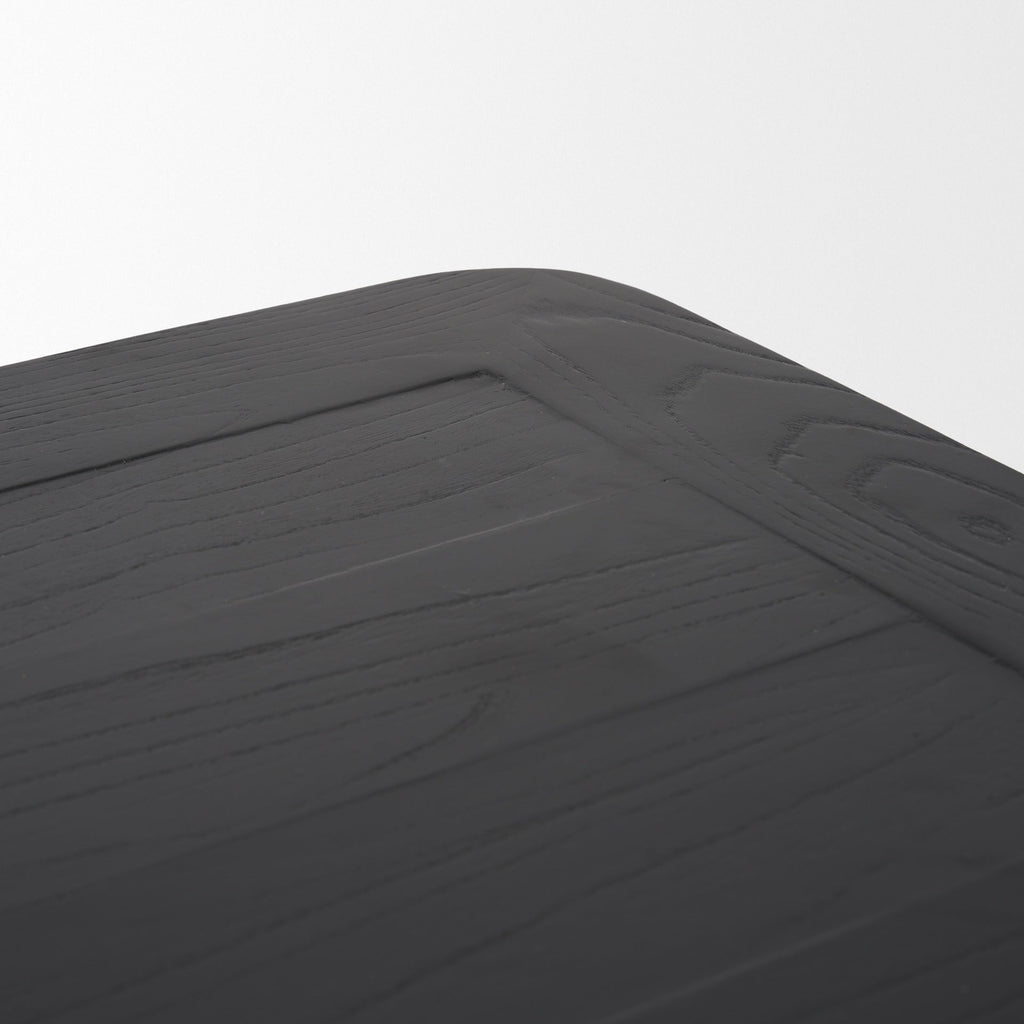 Teva Black Wood Rectangular 92" Dining Table - Dekor Butik