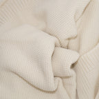 Throw BlanketsTextured Cream Knit Throw Blanket - Dekor Butik