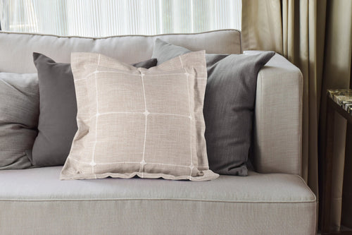 Decorative CushionsTextured Plaid Jacquard Pillow Sardenia 20"x 20" - Dekor Butik