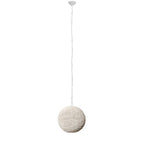 Theta 15.5x14.5 White - Washed Wood Beaded Pendant Light - Dekor Butik