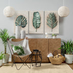 Theta 15.5x14.5 White - Washed Wood Beaded Pendant Light - Dekor Butik