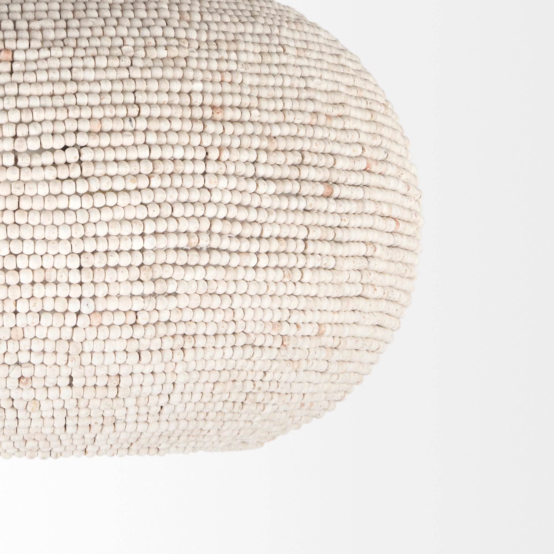 Theta 30.0 L x 30.0 W x 15.0 H White - Washed Beaded Chandelier - Dekor Butik