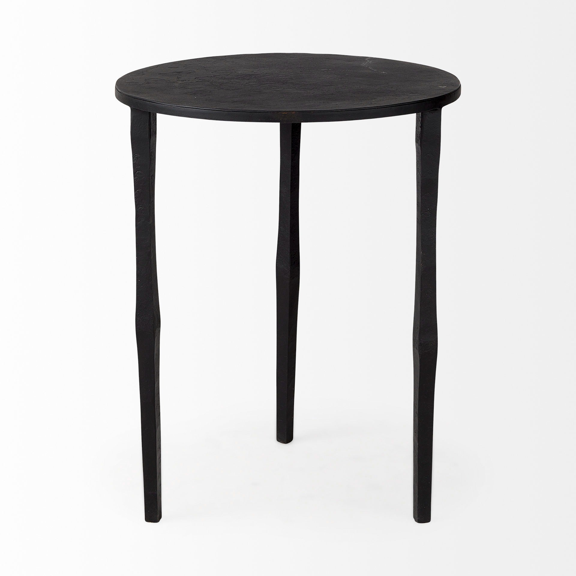 Timothy 16.0L x 16.0W X 20.0H Ebony Black Iron Side Table - Dekor Butik