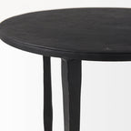 Timothy 16.0L x 16.0W X 20.0H Ebony Black Iron Side Table - Dekor Butik