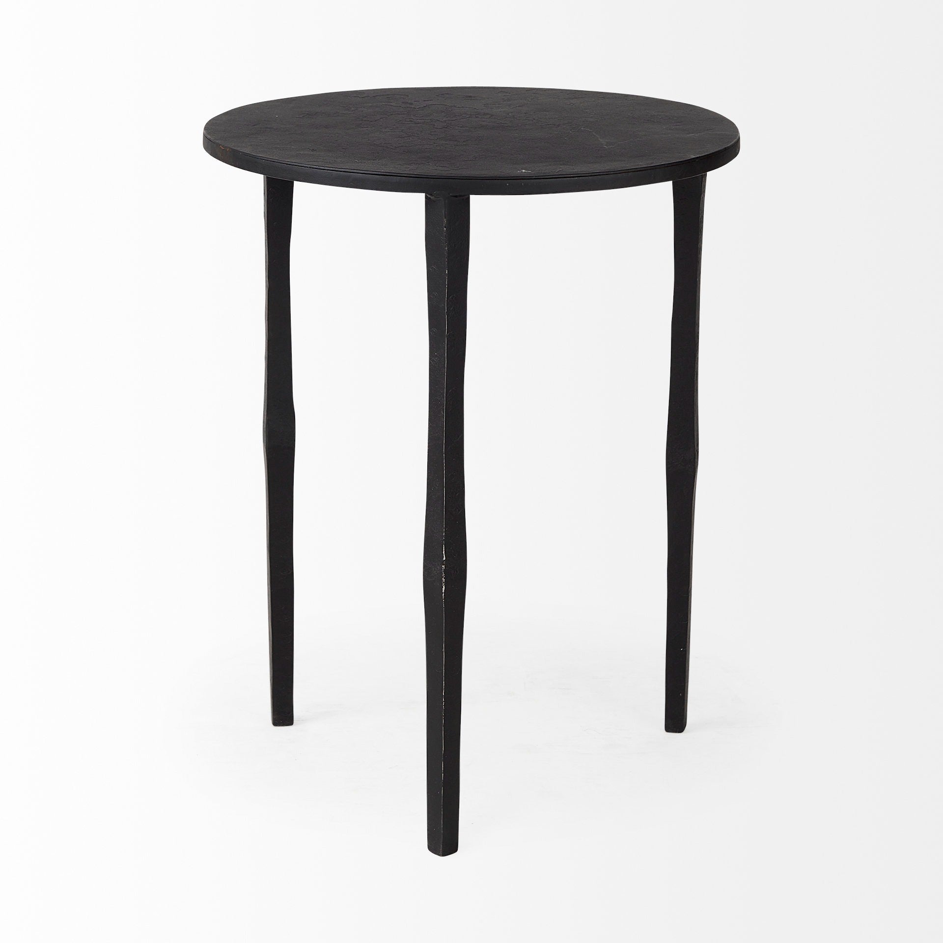 Timothy 16.0L x 16.0W X 20.0H Ebony Black Iron Side Table - Dekor Butik