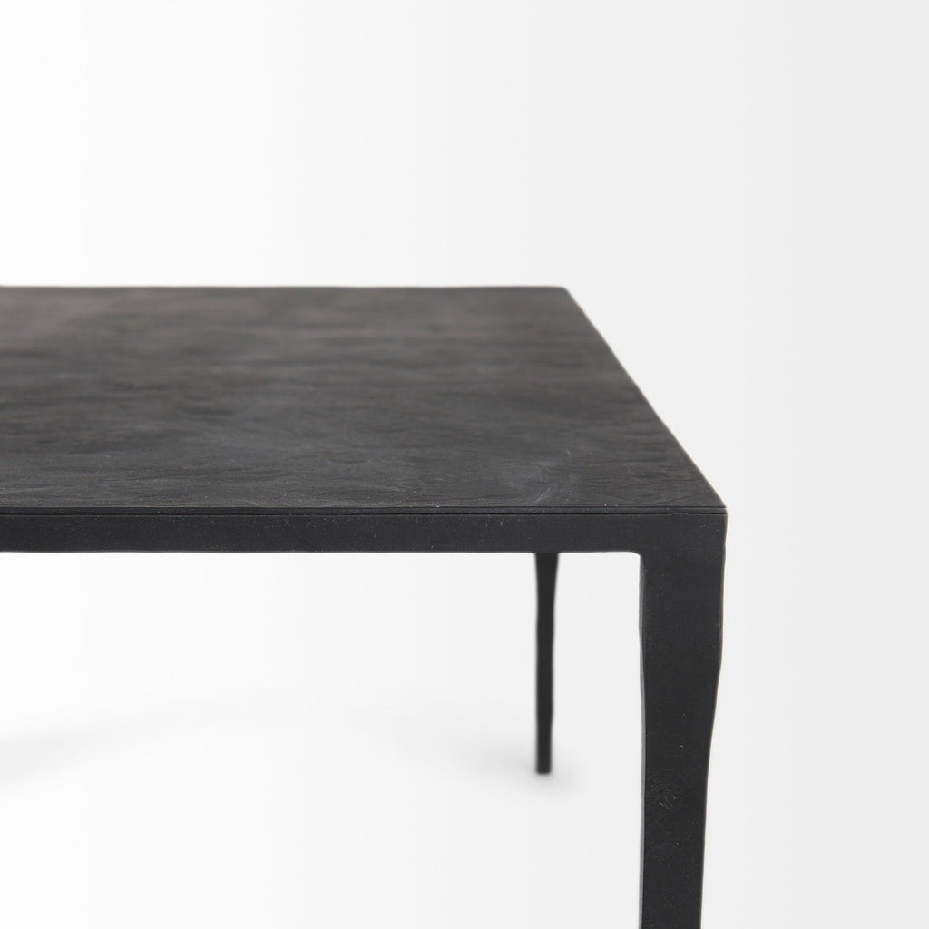 Timothy 42.0 X 22.0 X 15.5 Ebony Black Iron Coffee Table - Dekor Butik