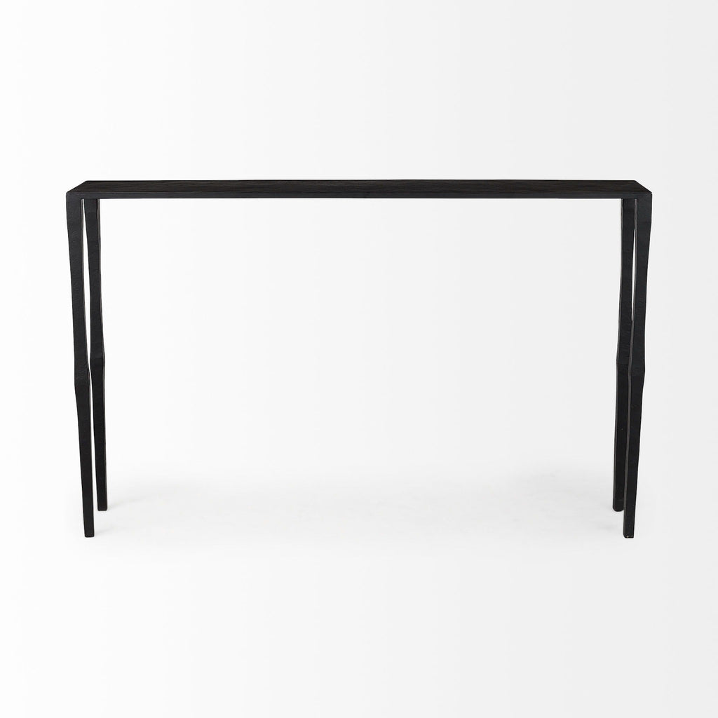 Timothy 48.0 X 8.0 X 30.0 Ebony Black Iron Console Table - Dekor Butik