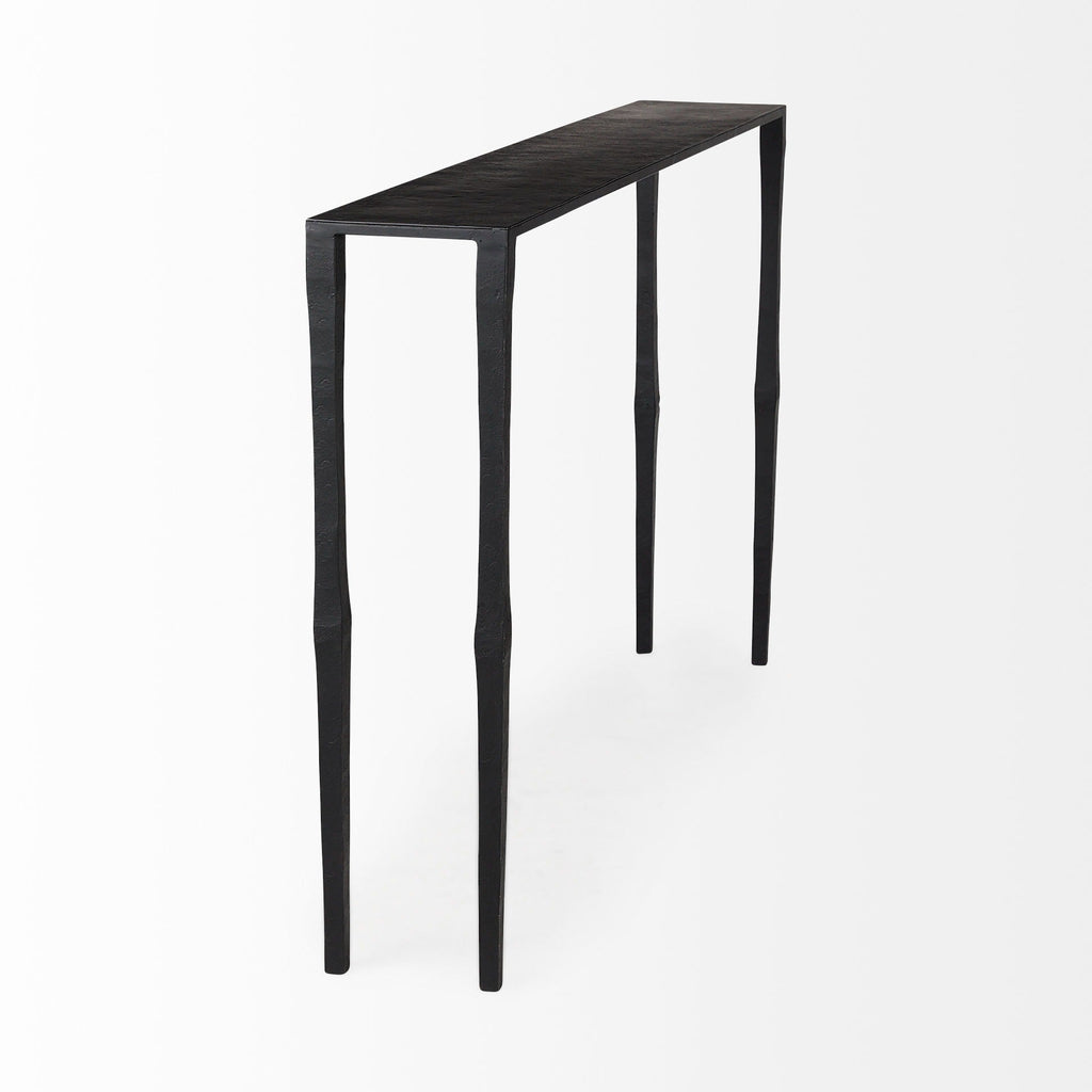 Timothy 48.0 X 8.0 X 30.0 Ebony Black Iron Console Table - Dekor Butik