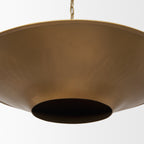 Titus 1 - Light Brass Finished Metal Disc Pendant - Dekor Butik
