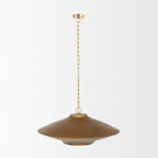 Titus 1 - Light Brass Finished Metal Disc Pendant - Dekor Butik
