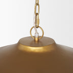 Titus 1 - Light Brass Finished Metal Disc Pendant - Dekor Butik