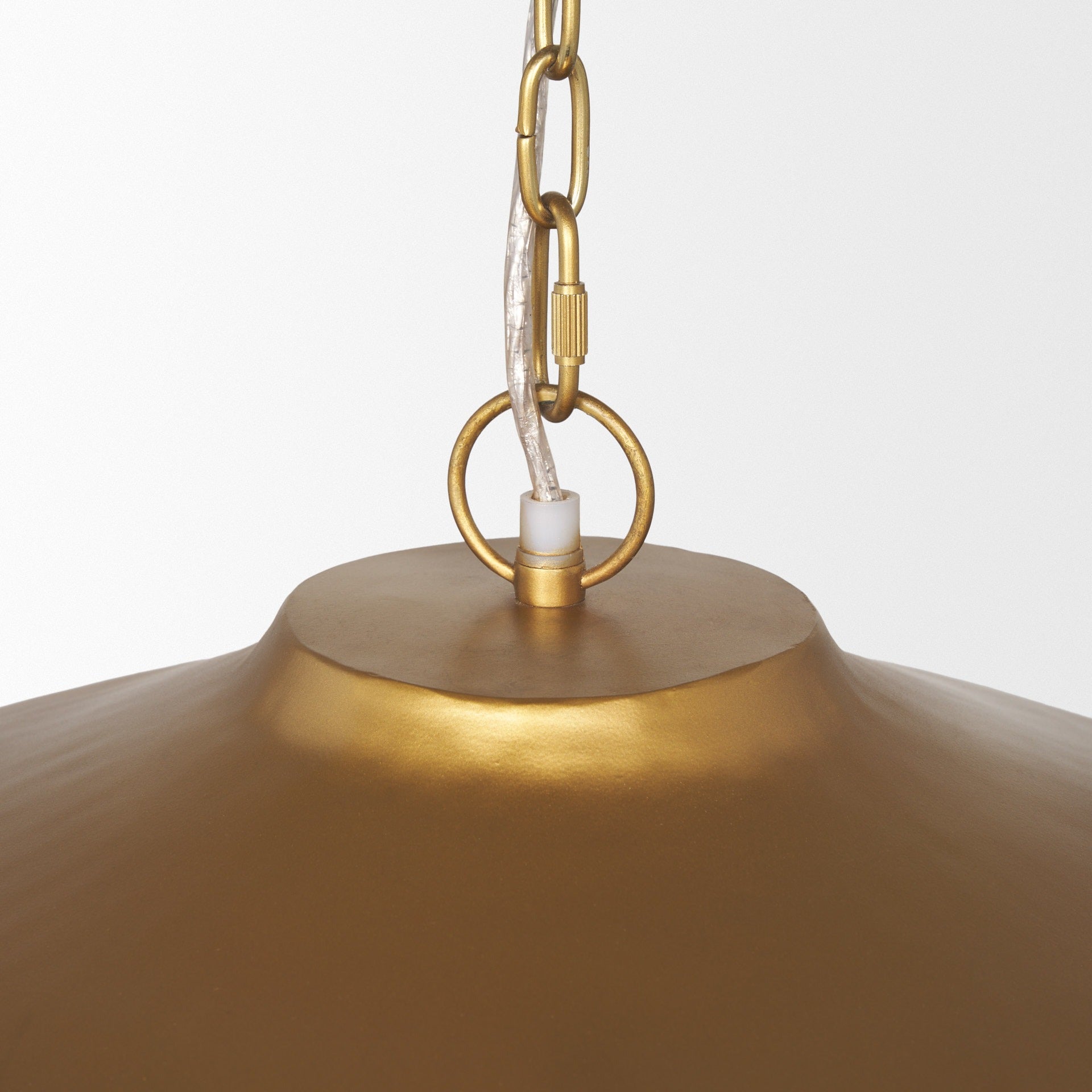 Titus 1 - Light Brass Finished Metal Disc Pendant - Dekor Butik