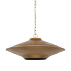 Titus 1 - Light Brass Finished Metal Disc Pendant - Dekor Butik