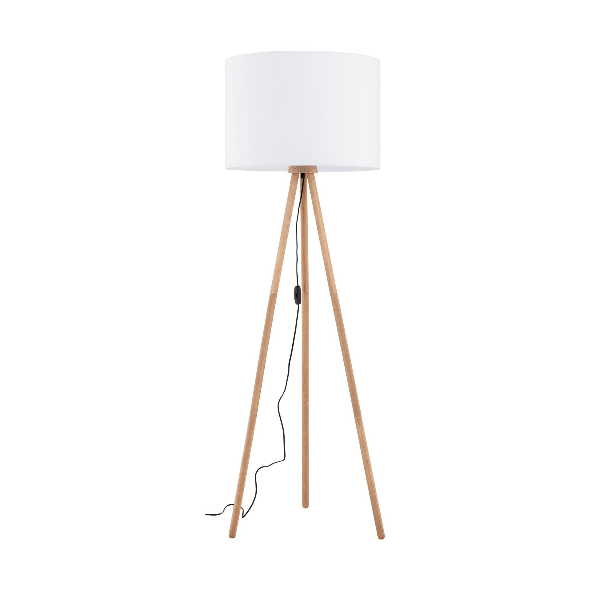 TOKYO Wood & Linen Floor Lamp for Living Room & Bedroom - Dekor Butik