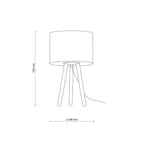 TOKYO Wood Tripod Table Lamp for Bedroom & Nightstand (Clearance) - Dekor Butik