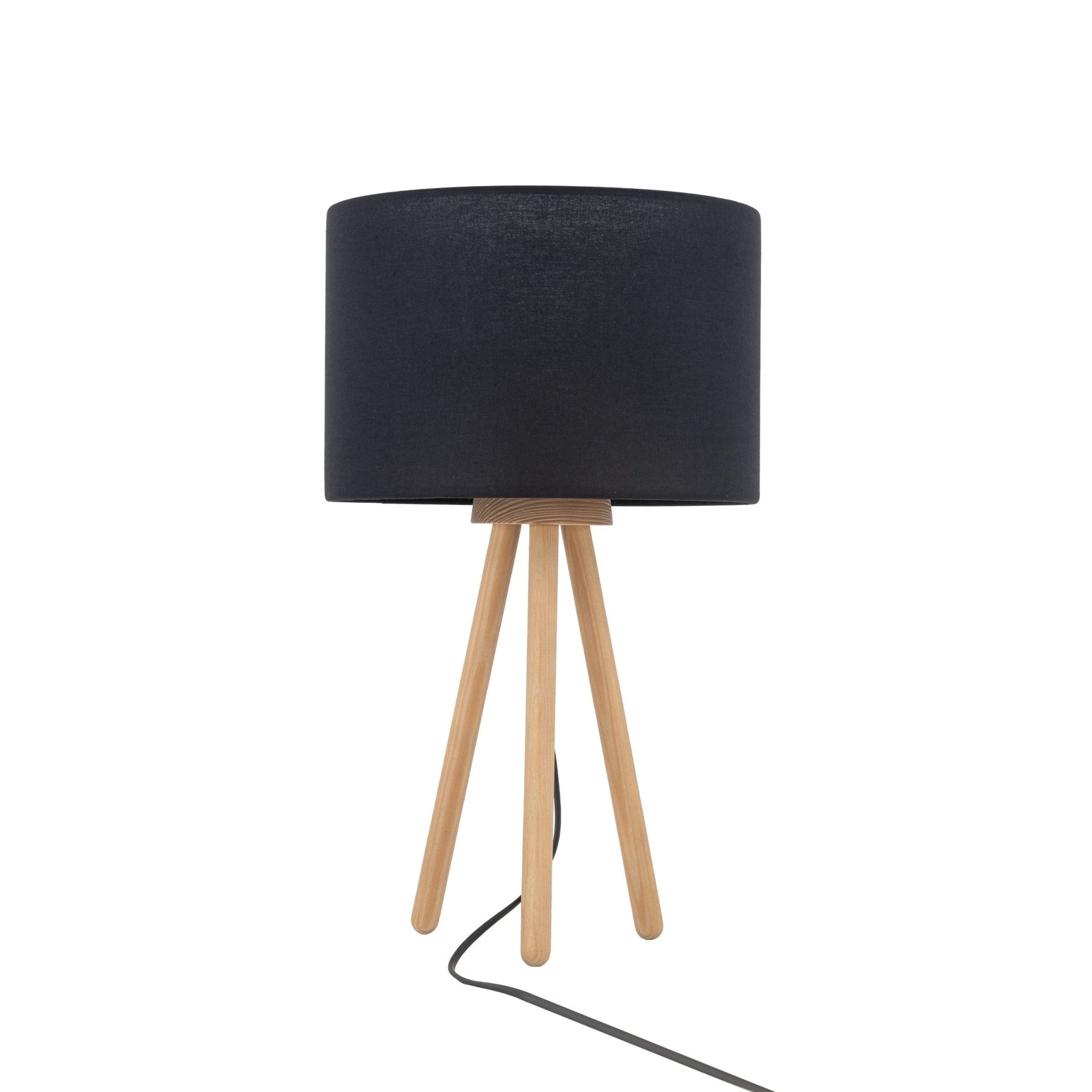 TOKYO Wood Tripod Table Lamp for Bedroom & Nightstand (Clearance) - Dekor Butik