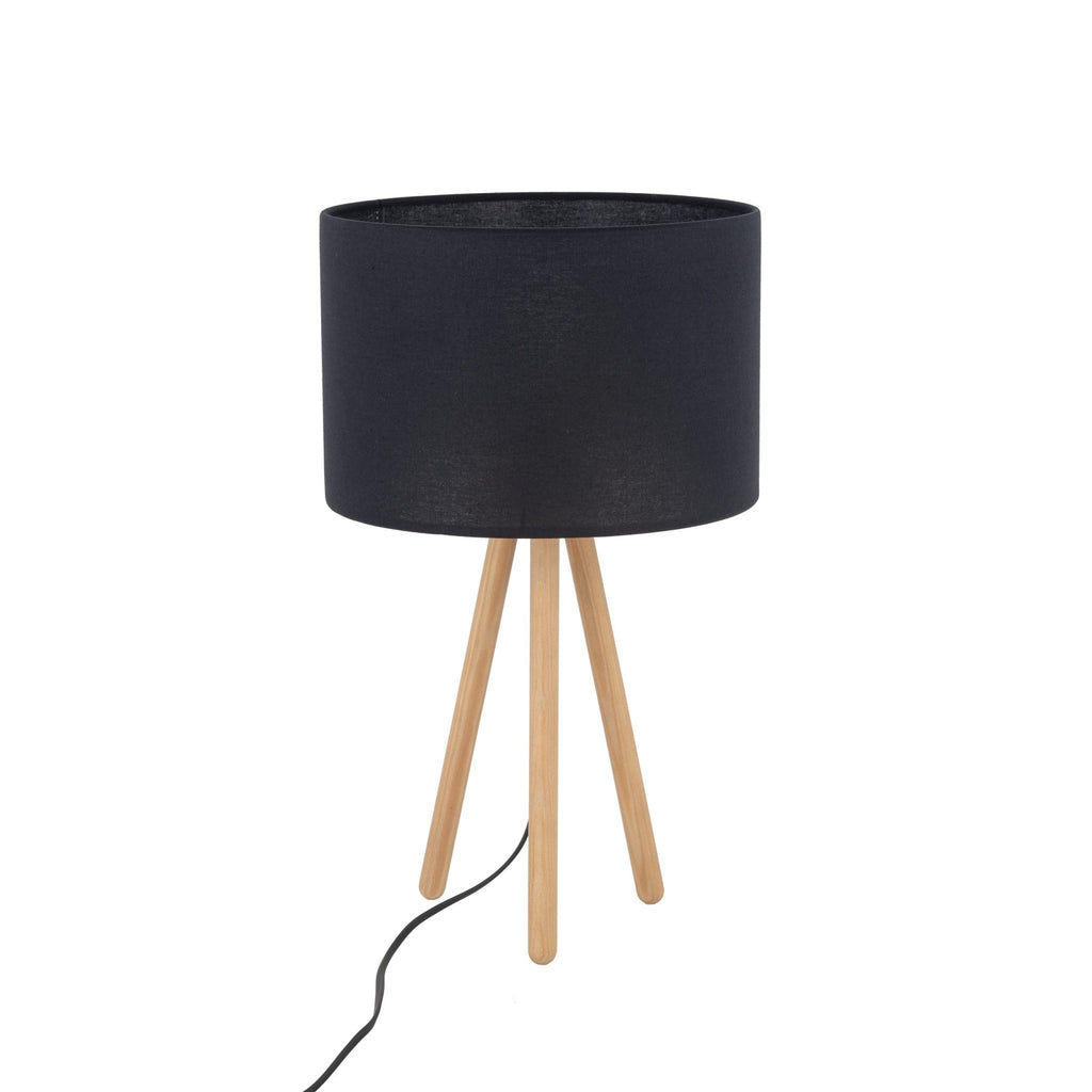 TOKYO Wood Tripod Table Lamp for Bedroom & Nightstand (Clearance) - Dekor Butik