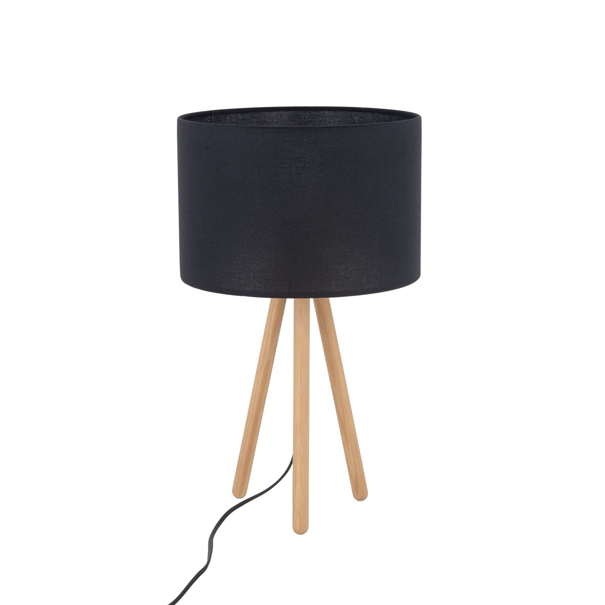 TOKYO Wood Tripod Table Lamp for Bedroom & Nightstand (Clearance) - Dekor Butik