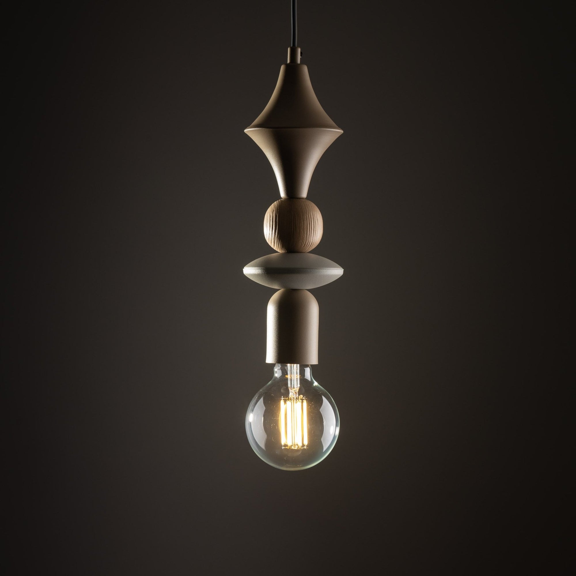 TOWER Beige Scandinavian Pendant Lamp - Dekor Butik