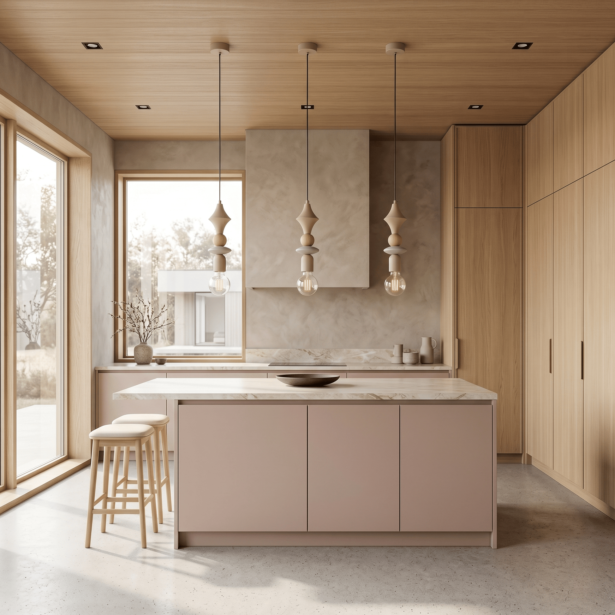 TOWER Wood Pendant Light for Kitchen Island, Bedside & Reading Nook - Dekor Butik