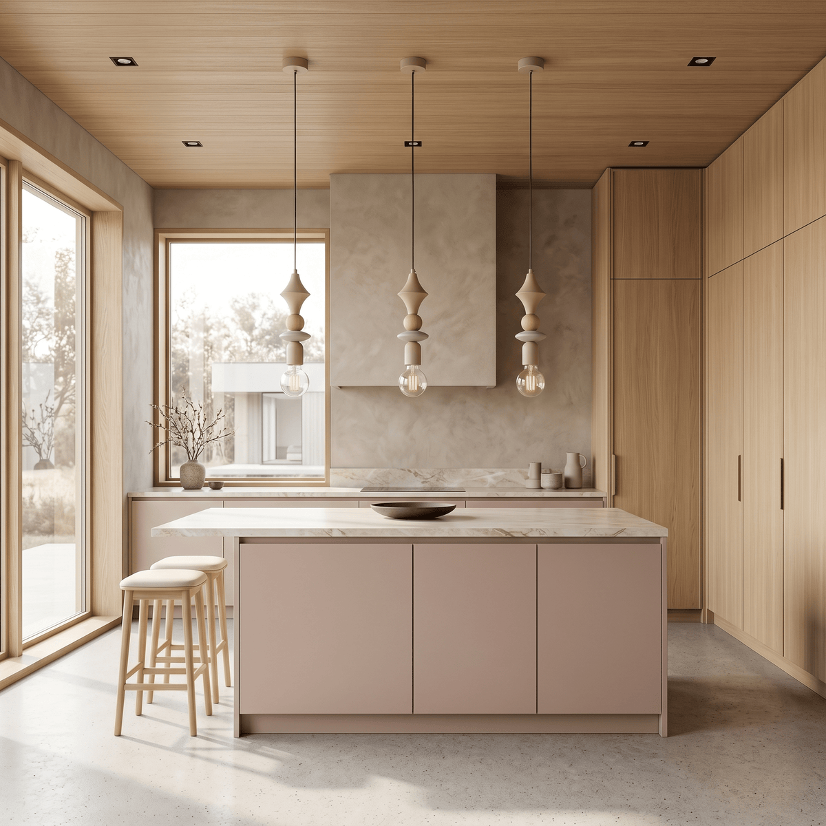 TOWER Wood Pendant Light for Kitchen Island, Bedside & Reading Nook - Dekor Butik