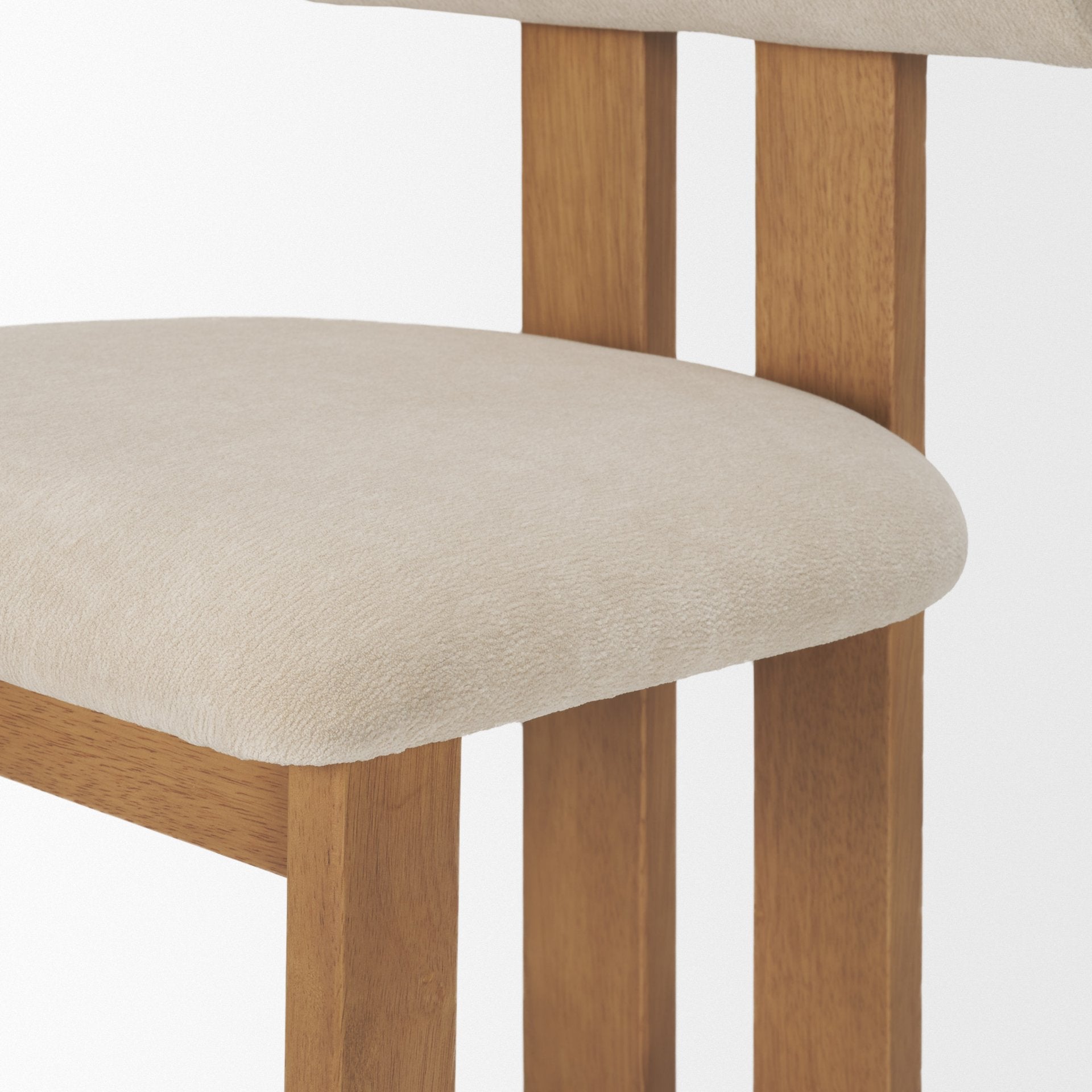 Tribeca Curve Fabric Dining Side Chair - 3 Colors - Dekor Butik