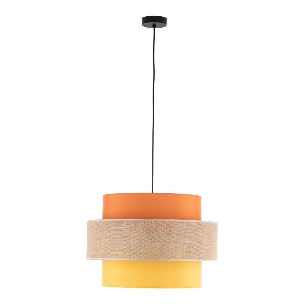 TRIO Jute Mid - Century Boho Large Pendant Ceiling Light Fixture for Kitchen Island, Dining Room & Living Room - Dekor Butik