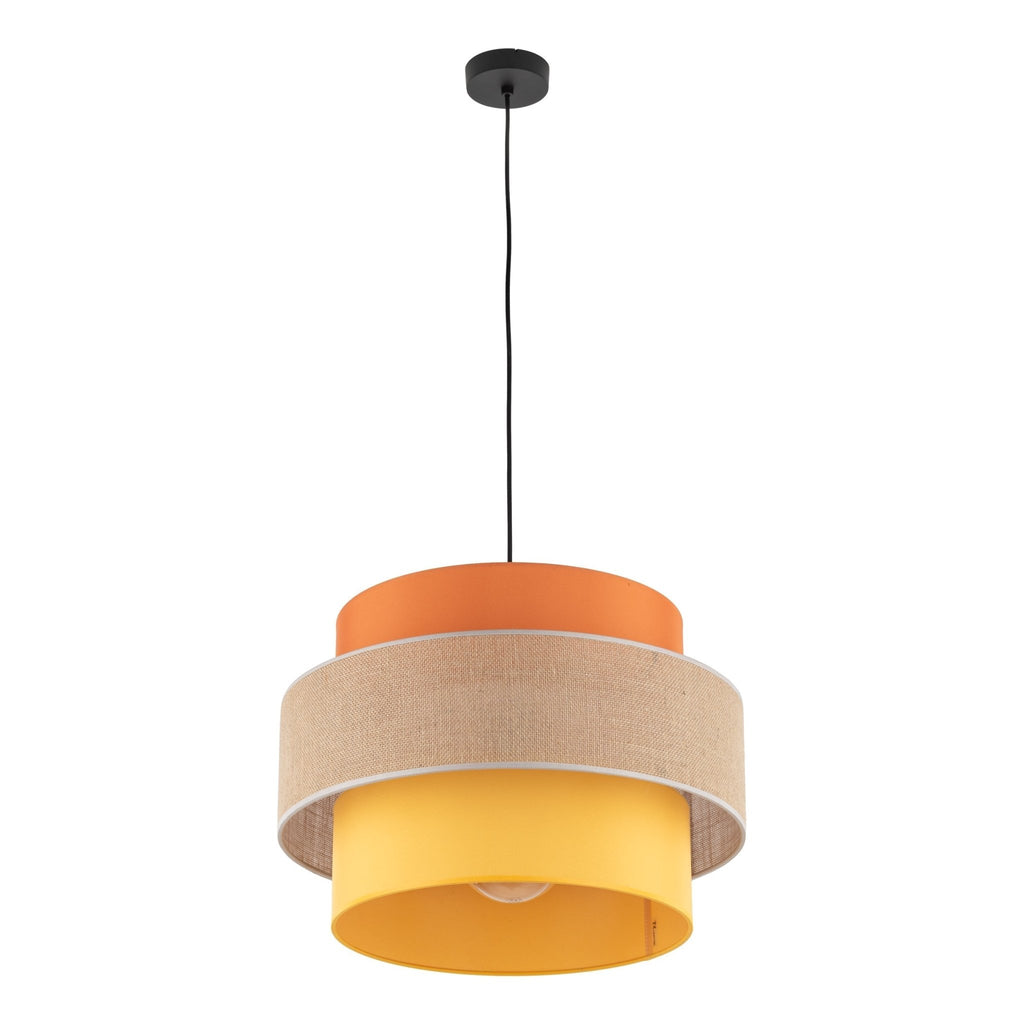 TRIO Jute Mid - Century Boho Large Pendant Ceiling Light Fixture for Kitchen Island, Dining Room & Living Room - Dekor Butik