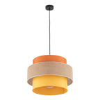 TRIO Jute Mid - Century Boho Large Pendant Ceiling Light Fixture for Kitchen Island, Dining Room & Living Room - Dekor Butik