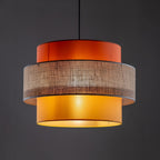 TRIO Jute Mid - Century Boho Large Pendant Ceiling Light Fixture for Kitchen Island, Dining Room & Living Room - Dekor Butik