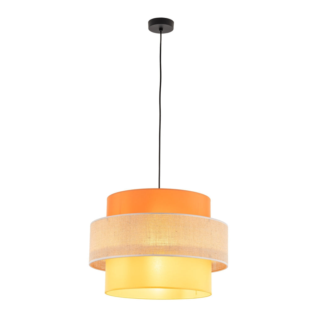 TRIO Jute Mid - Century Boho Large Pendant Ceiling Light Fixture for Kitchen Island, Dining Room & Living Room - Dekor Butik