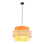 TRIO Jute Mid - Century Boho Large Pendant Ceiling Light Fixture for Kitchen Island, Dining Room & Living Room - Dekor Butik