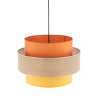 TRIO Jute Mid - Century Boho Large Pendant Ceiling Light Fixture for Kitchen Island, Dining Room & Living Room - Dekor Butik