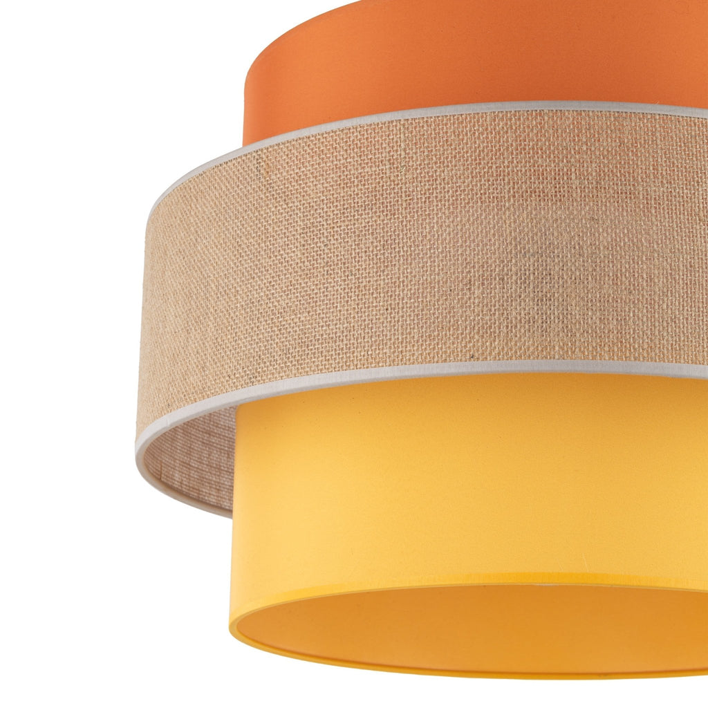 TRIO Jute Mid - Century Boho Large Pendant Ceiling Light Fixture for Kitchen Island, Dining Room & Living Room - Dekor Butik
