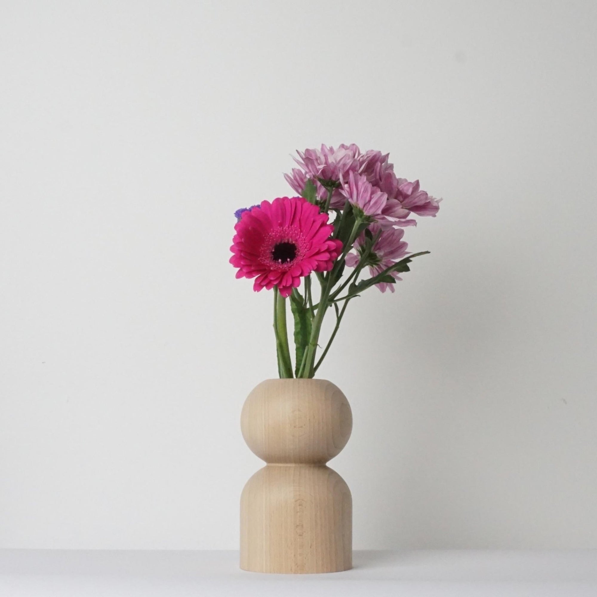 DecorTurned Wood Low Vase - 8 Colors - Dekor Butik