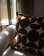 Decorative CushionsTwo-Tone Tan Chic Patchwork Decoraive Pillow 18" x 18" - Dekor Butik
